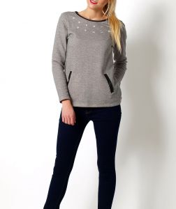 Bluza zdobiony dekolt